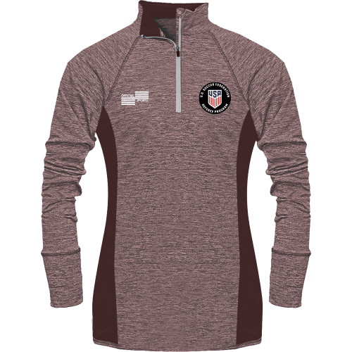 W2331CL USSF Women's Heathered 1/4 Zip