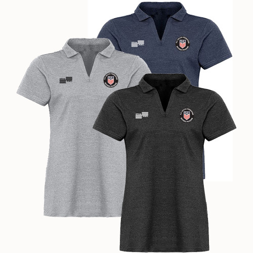 W2420CL USSF Women's Heather Blend Polo